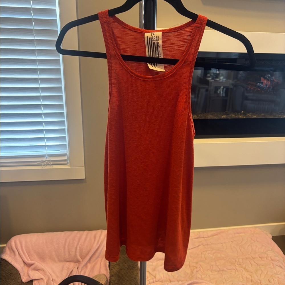 Free People Burnt Orange Lightweight Sleeveless Tank